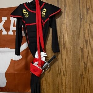 Black and Red Ninja Kids Costume